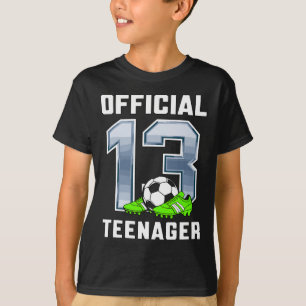 Offizielle Teenager 13. Geburtstagsfeier Fußball T T-Shirt