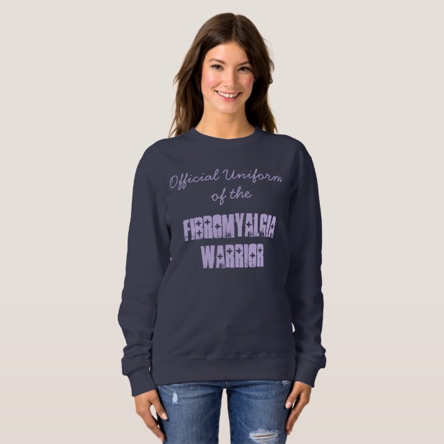 Offizielle Uniform des Fibromyalgia-Kriegers Sweatshirt (Vorne ganz)
