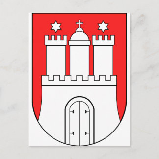 Offizielle Wappen Hamburg Symbol Postkarte