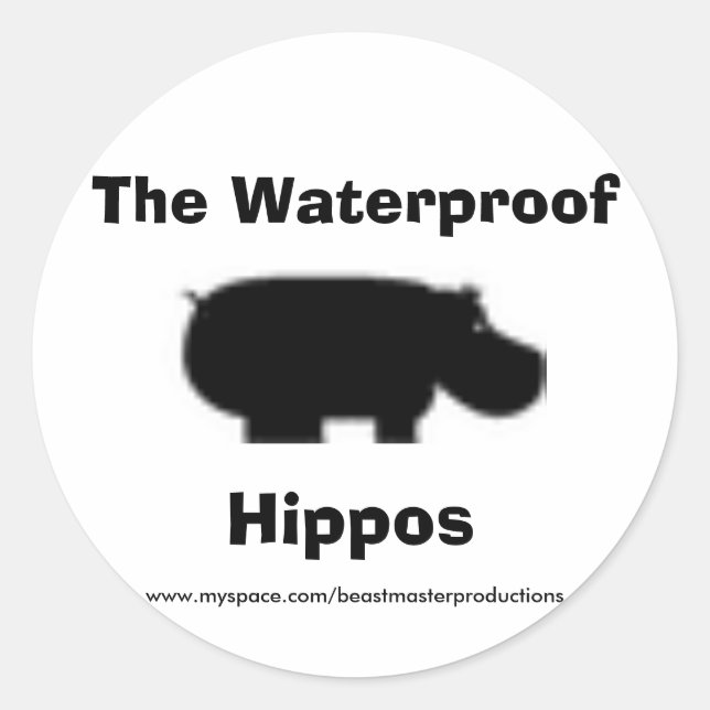 Offizielle wasserdichte Hippos Stickers (Vorderseite)