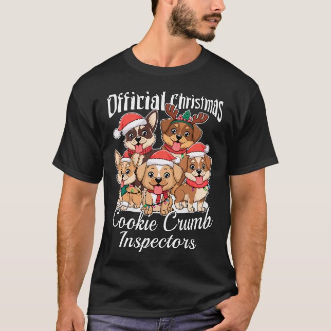 Offizielle Weihnachts-Cookie-Crumb-Inspektoren T-Shirt (Vorderseite)
