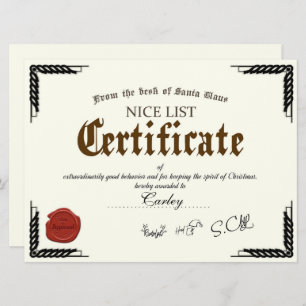 Offizielle Weihnachtskarte Einladung