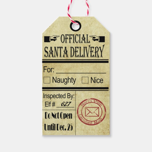 Offizielle Weihnachtsmarken Weihnachten Schönheit Geschenkanhänger (Vorderseite)