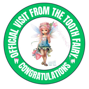 Offizielle Zahnseidenmatte Aufkleber für Kinder