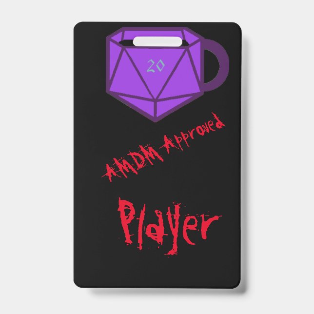 Offizieller AMDM-Player-Tag Ausweis (Vorderseite)