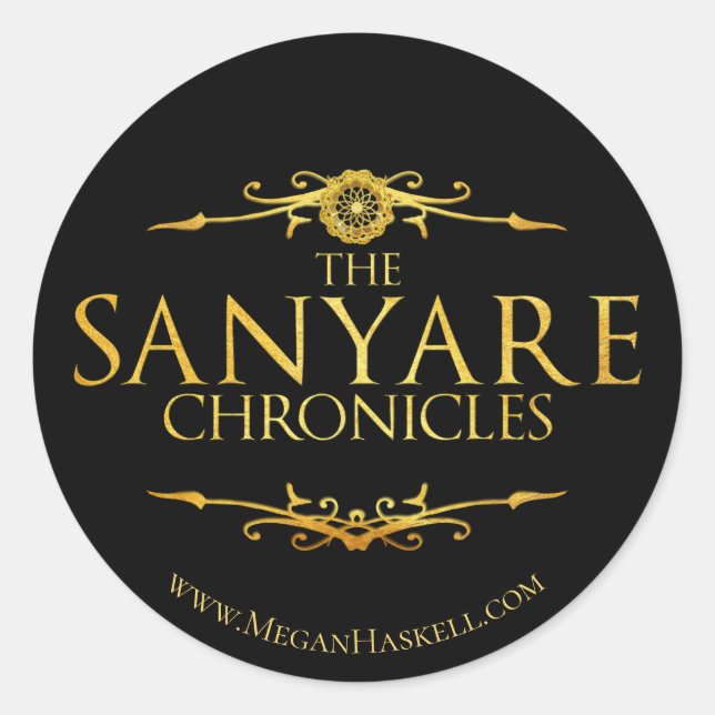 Offizieller Aufkleber für die Sanyare Chronicles (Vorderseite)