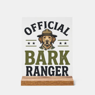 Offizieller Bark Ranger Hund Vintage Grafik_1 Acrylschild