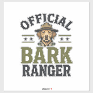 Offizieller Bark Ranger Hund Vintage Grafik_1 Aufkleber