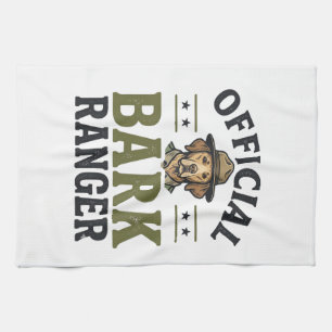 Offizieller Bark Ranger Hund Vintage Grafik_1 Geschirrtuch