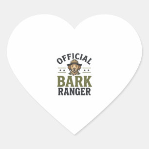 Offizieller Bark Ranger Hund Vintage Grafik_1 Herz-Aufkleber