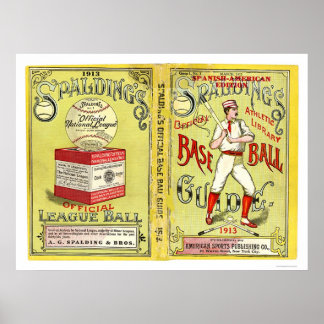 Offizieller Baseball-Leitfaden 1913 Poster