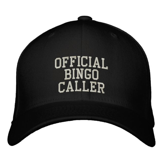 Offizieller BINGO Caller bestickter Hut (Vorderseite)