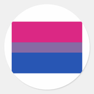 OFFIZIELLER BISEXUELLER PRIDE FLAG RUNDER AUFKLEBER