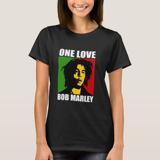 Offizieller Bob Marley One Liebe Rasta T-Shirt (Vorderseite)