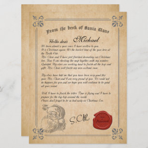 Offizieller Brief der Weihnachtskarte Einladung