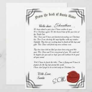 Offizieller Brief der Weihnachtskarte Karte