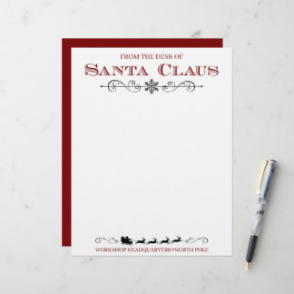 Offizieller Briefkopf "From the Desk of Santa Clau