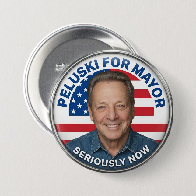 Offizieller Button Peluski für Bürgermeister (Vorne & Hinten)