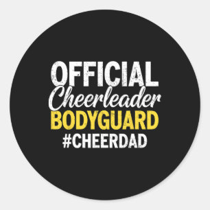 Offizieller Cheerleader Bodyguard Hashtag Cheer Da Runder Aufkleber