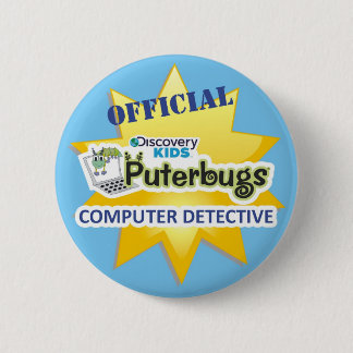 Offizieller Computer-Detektiv-Knopf Button