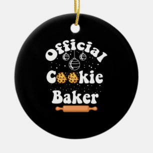 Offizieller Cookie-Bäcker für Weihnachtsliebhaber Keramik Ornament