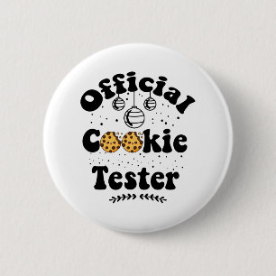 Offizieller Cookie-Tester Cookie-Liebhaber Weihnac Button