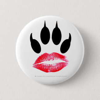 Offizieller Cougar Lippenstift-Pawprint Button