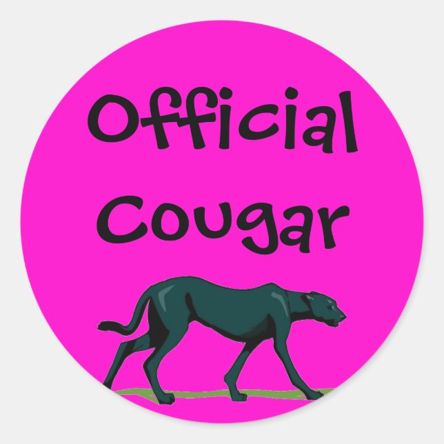 Offizieller Cougar-Sticker Runder Aufkleber (Vorderseite)