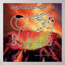 Offizieller Coyote überwindet Vulkandesign Poster