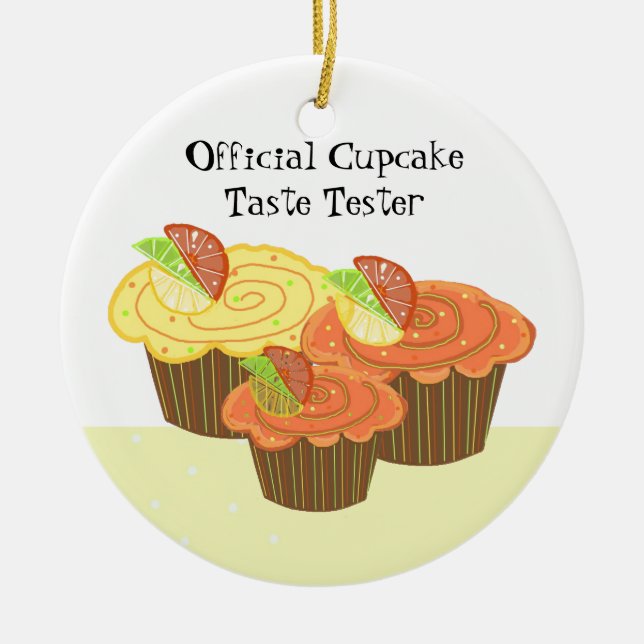 Offizieller Cupcake-Geschmackstester Keramikornament (Vorne)
