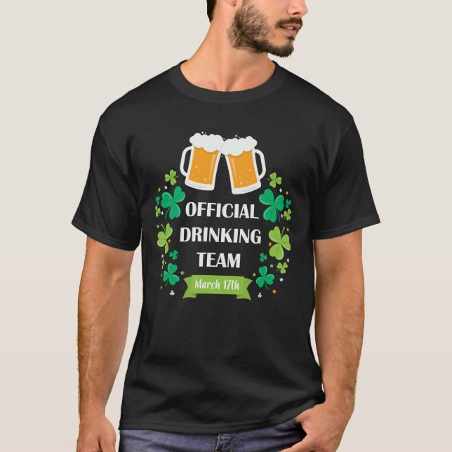 Offizieller Drink Team T - Shirt St Patrick's Day (Vorderseite)