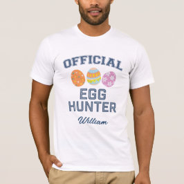 Offizieller Ei-Jäger mit individuellem Namen Oster T-Shirt