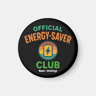 Offizieller Energiesparklub Retro Battery Icon Spa Magnet