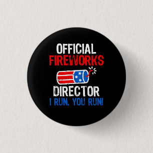 Offizieller Feuerwerksdirektor Funny 4. Juli Gesch Button