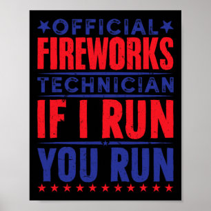 Offizieller Feuerwerkstechniker 4. Juli Poster