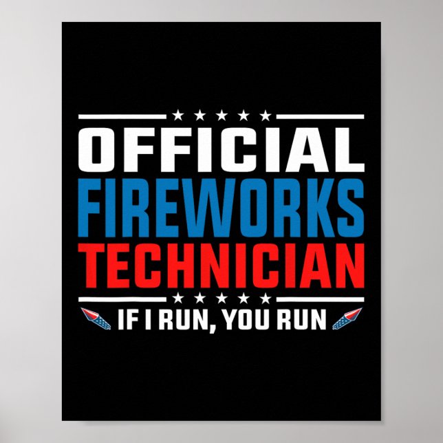 Offizieller Feuerwerkstechniker 4. Juli Pyro-tec Poster (Vorne)