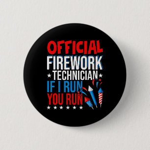 Offizieller Feuerwerkstechniker USA Unabhängigkeit Button