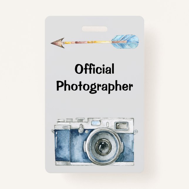 Offizieller Fotograf mit Vintager Kamera Ausweis (Vorderseite)