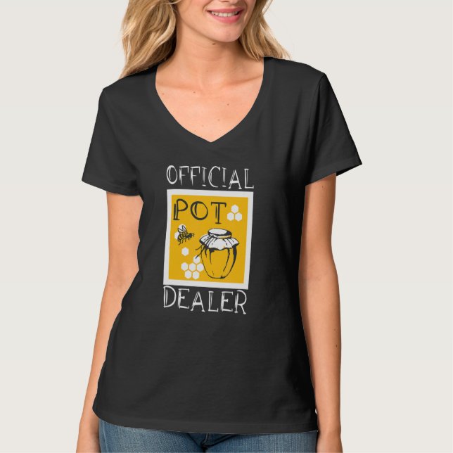 Offizieller Honigtopf-Händler für Imker und Apiari T-Shirt (Vorderseite)