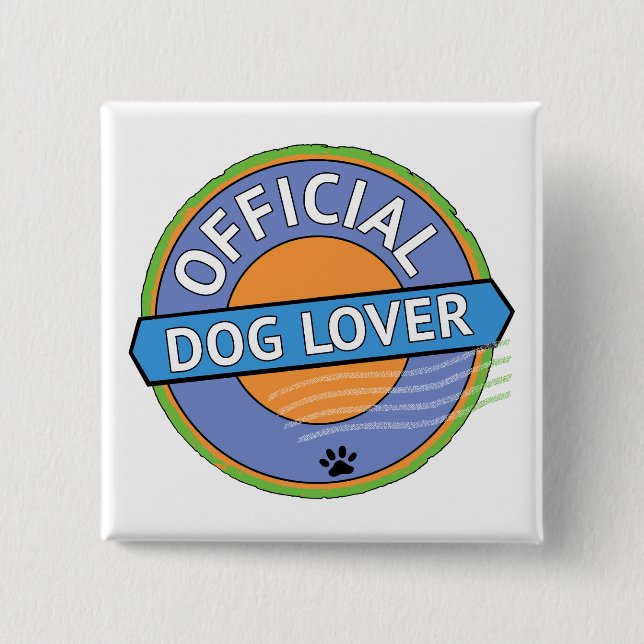 Offizieller Hunde-Liebhaber    Button (Vorderseite)