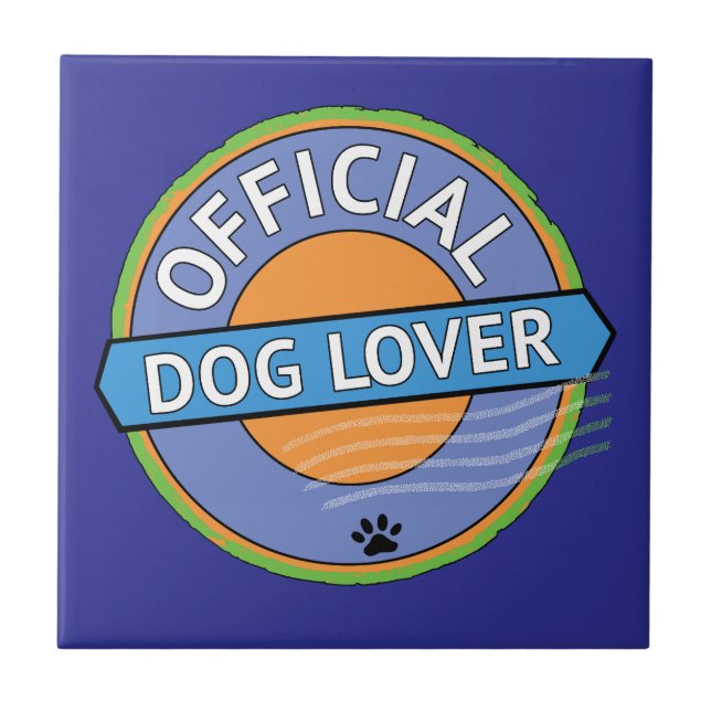 Offizieller Hunde-Liebhaber    Fliese (Vorderseite)