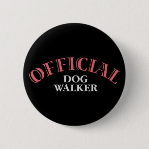 Offizieller Hundewanderer - Rosa Button