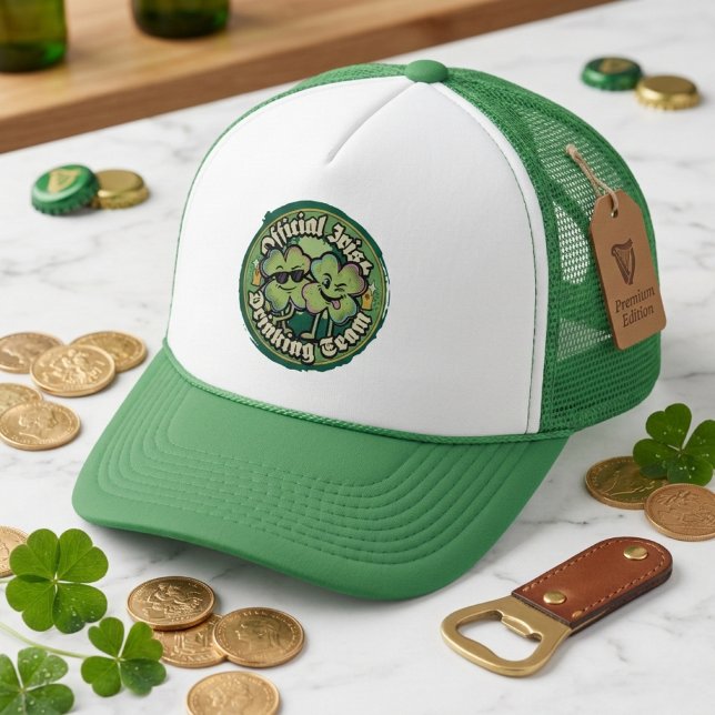 Offizieller irischer Trinker-Team St. Patricks Day Truckerkappe (Von Creator hochgeladen)