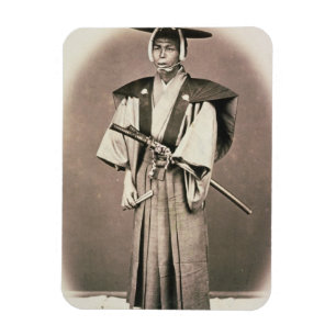 Offizieller japanischer Hof oder Samurai, c.1870s  Magnet