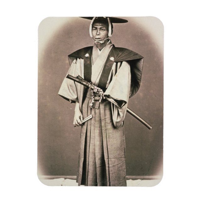 Offizieller japanischer Hof oder Samurai, c.1870s  Magnet (Vertikal)