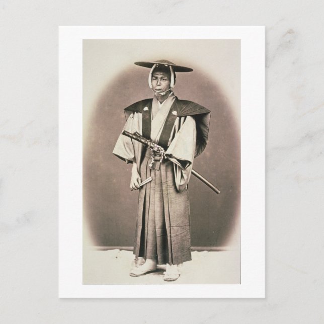 Offizieller japanischer Hof oder Samurai, c.1870s  Postkarte (Vorderseite)