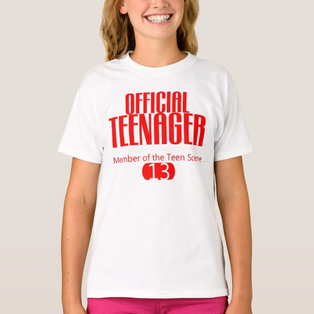 Offizieller JUGENDLICH-13. GEBURTSTAG T-Shirt (Vorderseite)