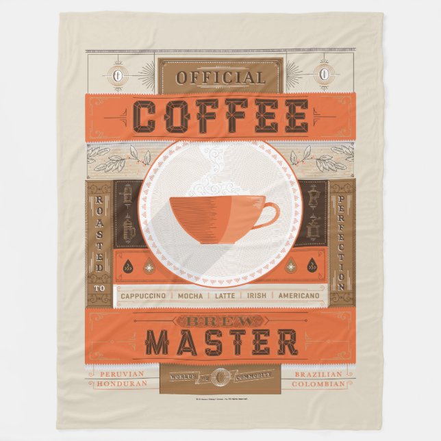 Offizieller Kaffee-Braumeister Fleecedecke (Vorderseite)
