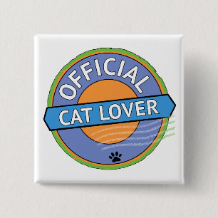 Offizieller Katzenliebhaber Button