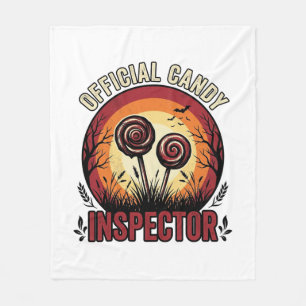 Offizieller Kaugummi-Inspektor Vintage-Halloween-S Fleecedecke